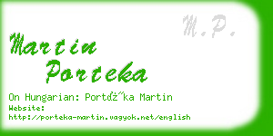 martin porteka business card